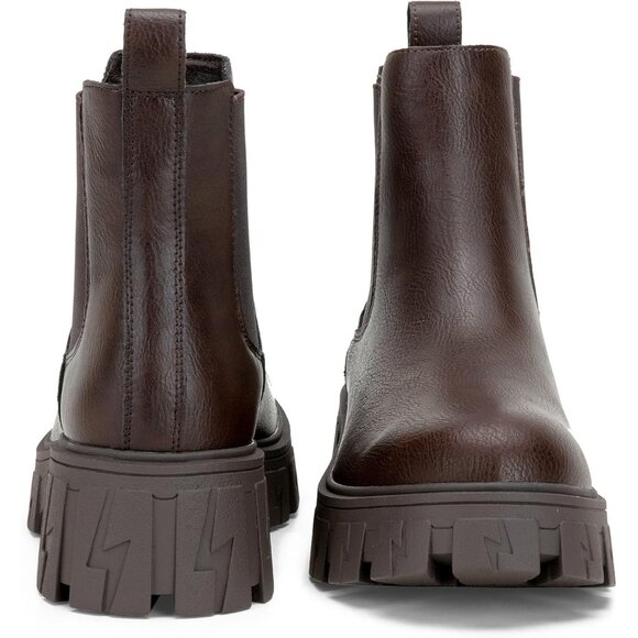 🆕Women's Chelsea Lug Sole-9620- Synthetic leather Ankle Elastic Band Boots - Picture 9 of 10